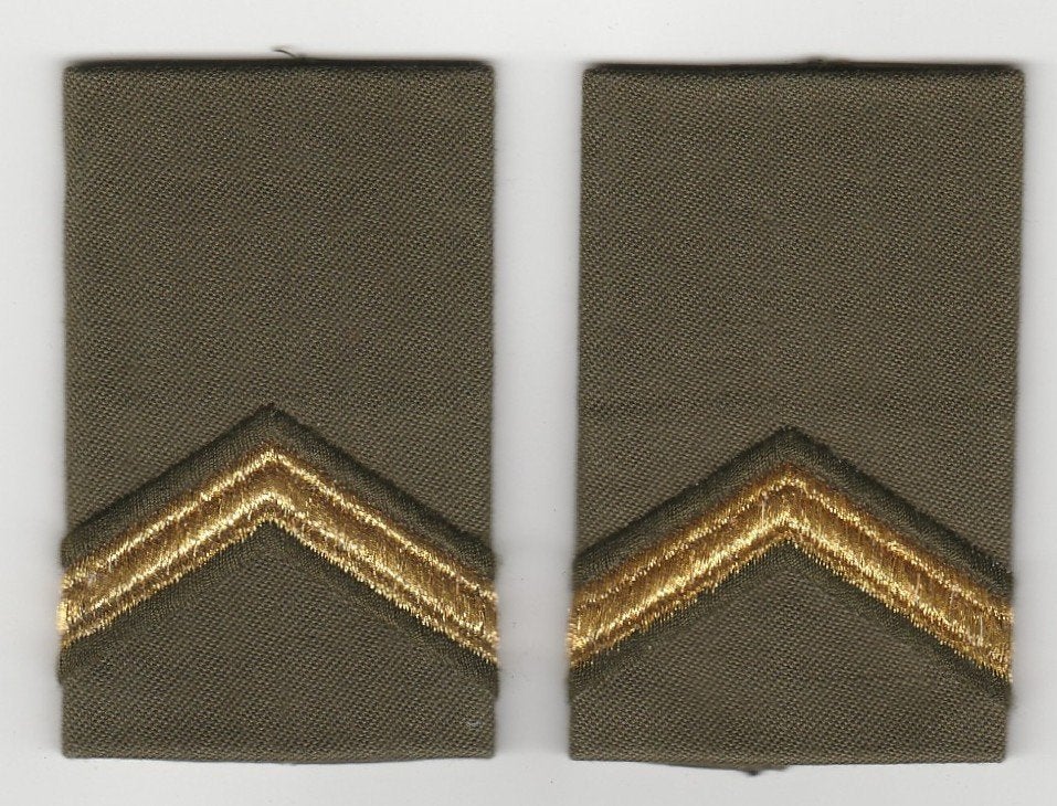 Set rangen epauletten Sergeant (B9), Verzenden, Landmacht, Nederland, Embleem of Badge