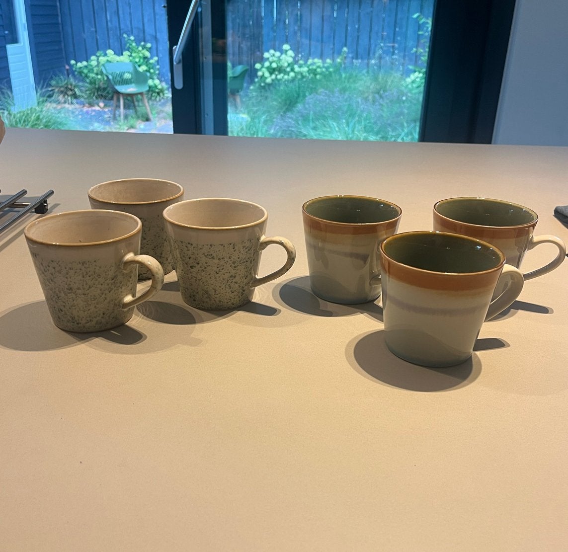 HKliving keramische mokken - set van 6, Overige merken, Keramiek, Zo goed als nieuw, Modern