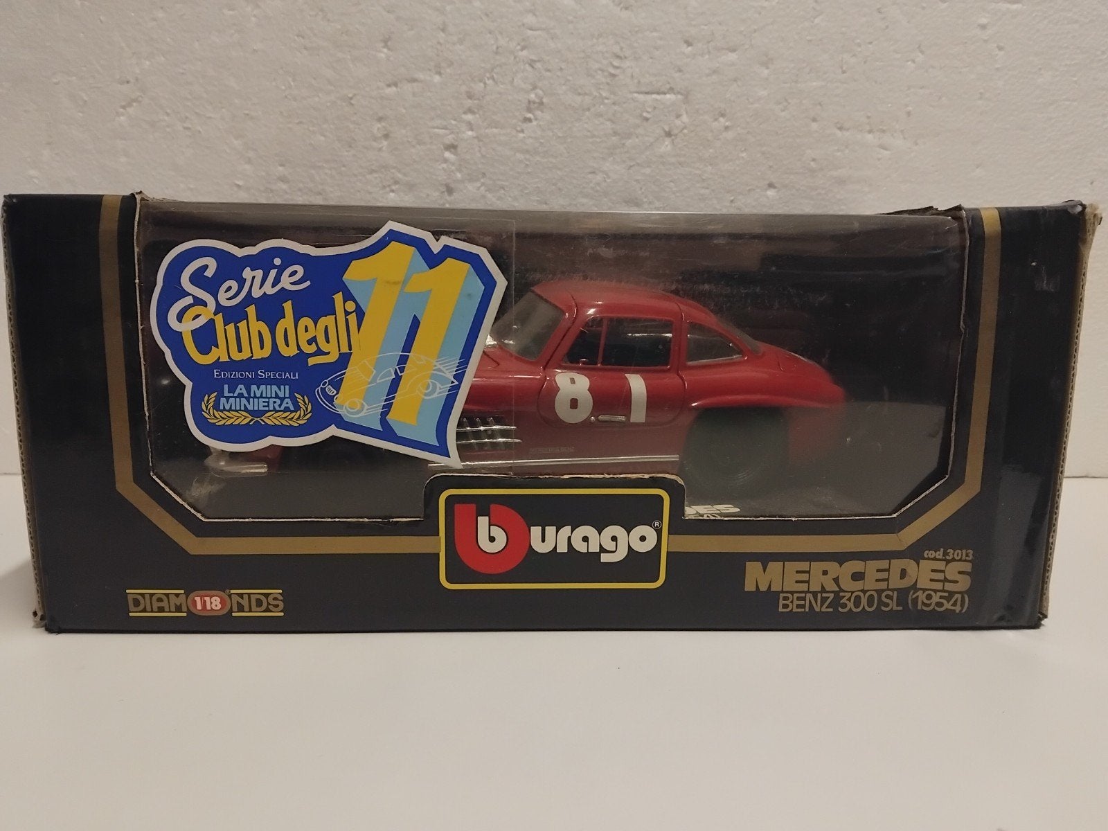 Mercedes Benz 300 SL La Mini Miniera Special 1:18 KRD, Ophalen of Verzenden, Zo goed als nieuw, Auto, Bburago