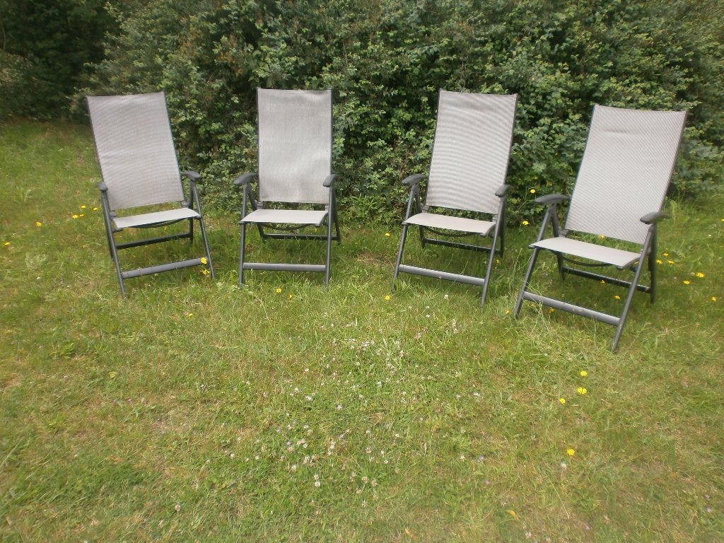 Tuinstoelen, Ophalen, Gebruikt, Aluminium, Verstelbaar