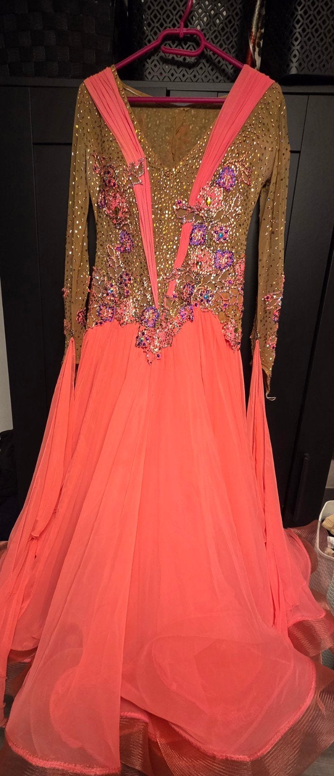 Ballroom jurk met Swarovski stenen - Maat 42/44, Ophalen