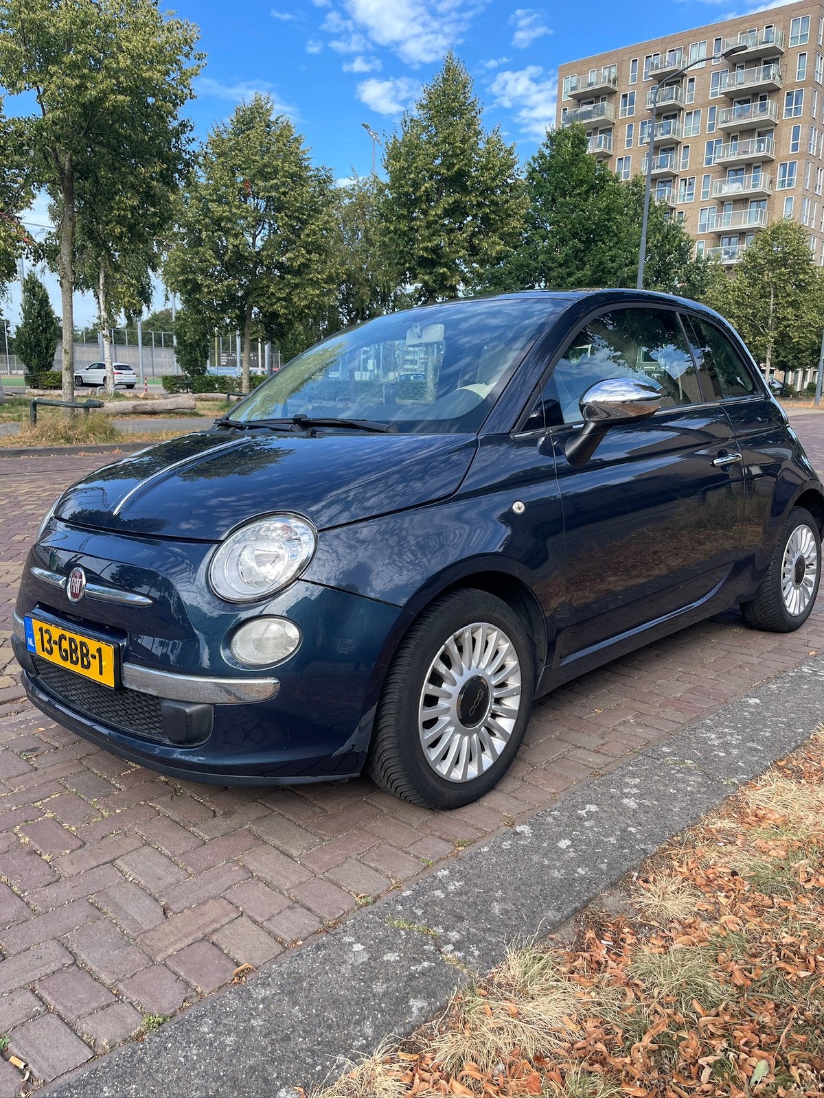Fiat 500 LOUNGE 1.2 Donkerblauw, Auto's, Fiat, Stof, Beige, Blauw, Handgeschakeld