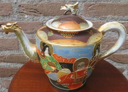 Antieke porceleinen Chinese theepot prima staat, Ophalen