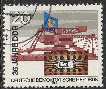DDR 1984 2889 Kolenbagger, Gest, Ophalen of Verzenden, DDR, Gestempeld