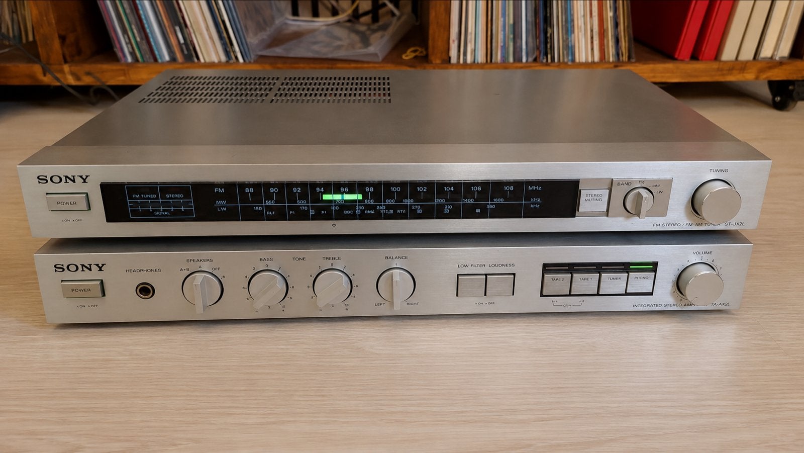 Sony Stereoset: Tuner ST-JX2L en Versterker TA-AX2, Gebruikt, Tuner of Radio, Sony, Losse componenten