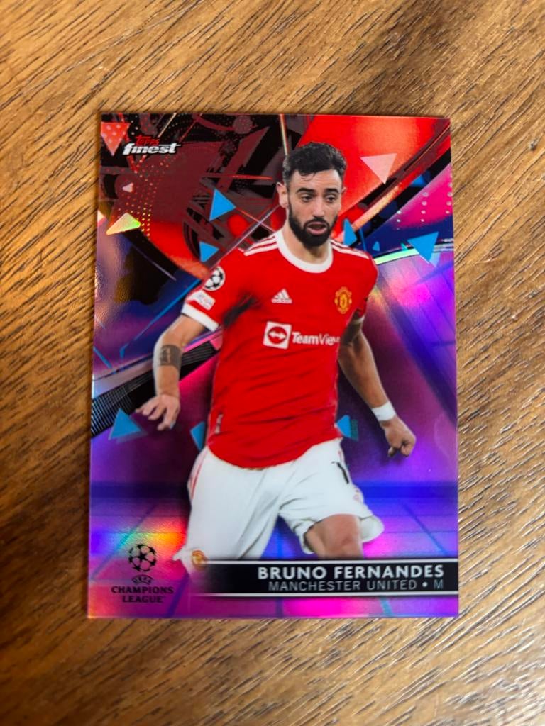Bruno Fernandes Topps Finest 2021/22 Champions League Kaart, Ophalen of Verzenden, Zo goed als nieuw