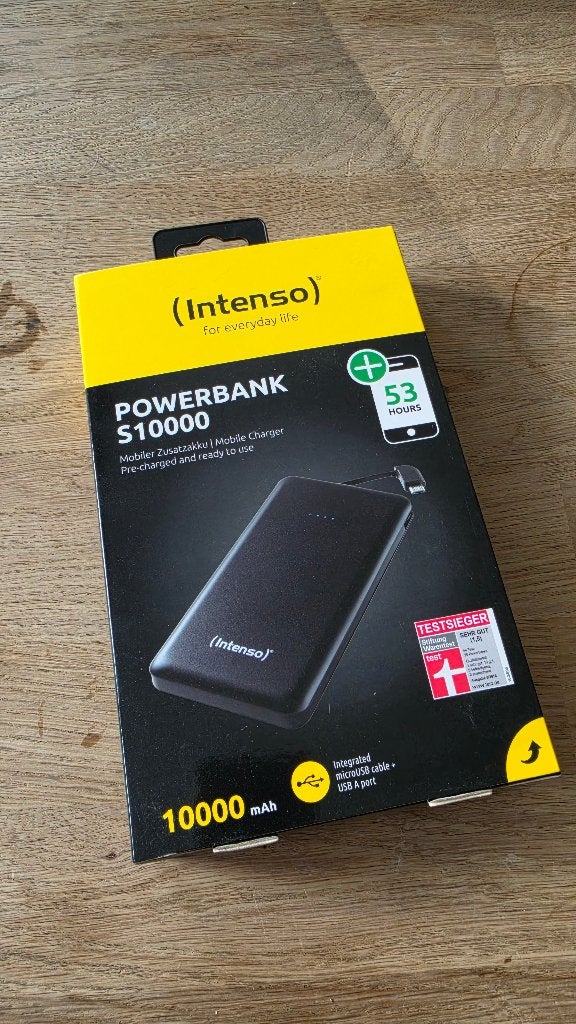(10x) Intenso powerbank 10.000 mAh met geïntegreerde kabel, Ophalen of Verzenden, Nieuw, Intenso