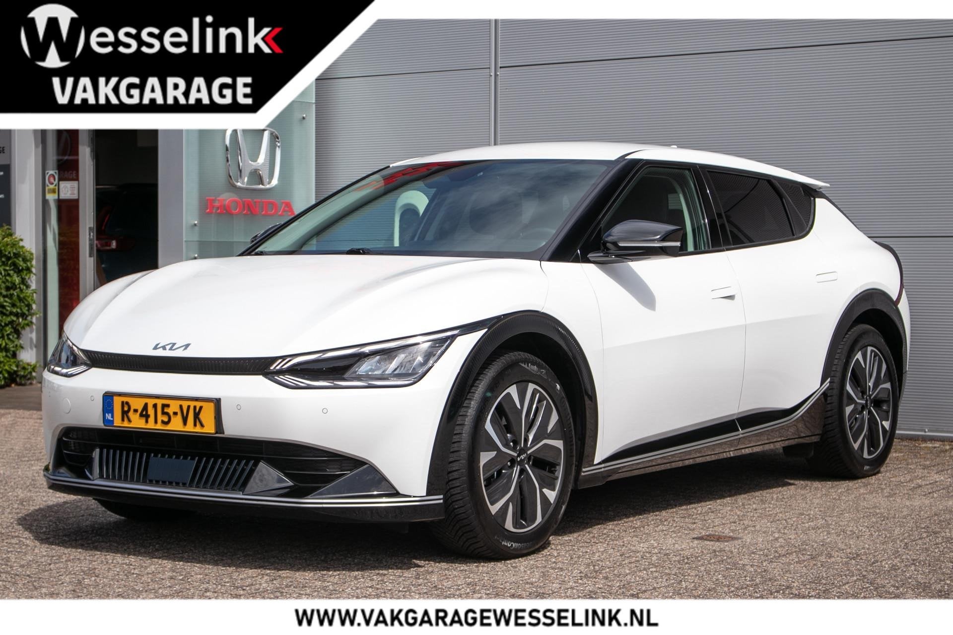 Kia EV6 Plus 77.4 kWh - SOH 100% | leder | elec. verstel. st, Auto's, 228 pk, Gebruikt, Zwart, 1885 kg