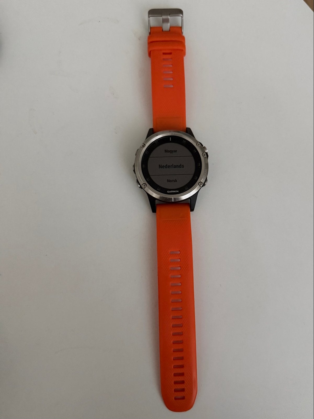 Garmin Fenix 5 Plus GPS Multisport Smartwatch, Verzenden, Zwart, Waterdicht, Android