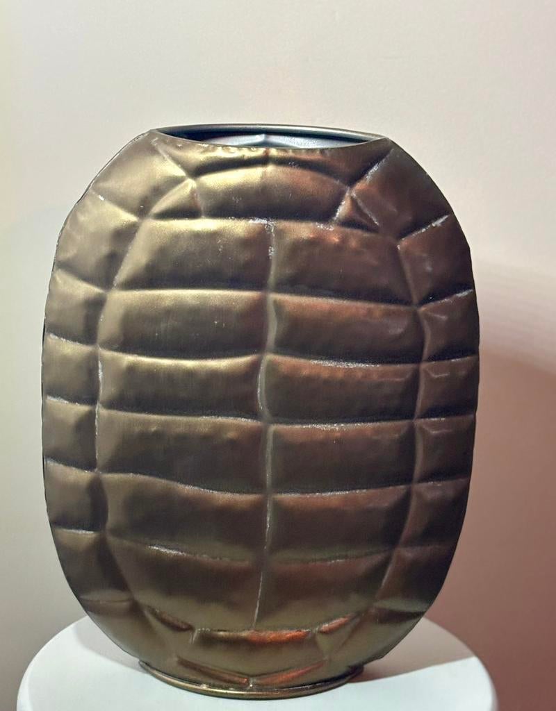 Turtle vaas | Brons kleurig | 34cm hoog | €19,95, Info@discountfashioncornet.nl, Overige stijlen, Ophalen of Verzenden, Metaal
