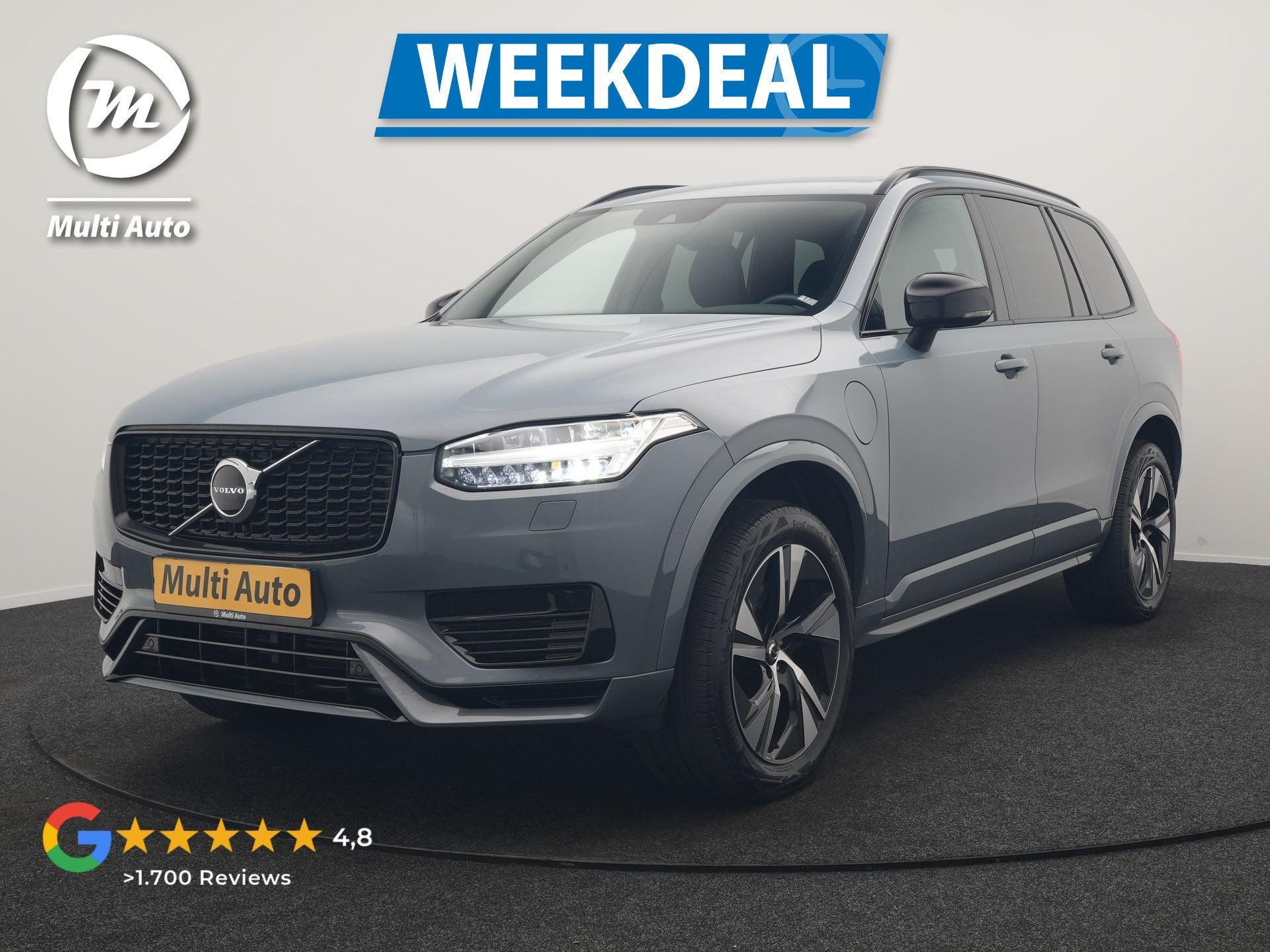 Volvo XC90 T8 Recharge AWD R-Design Long Range PHEV 456pk De, Auto's, Dealer onderhouden, Gebruikt, 1969 cc, 7 stoelen