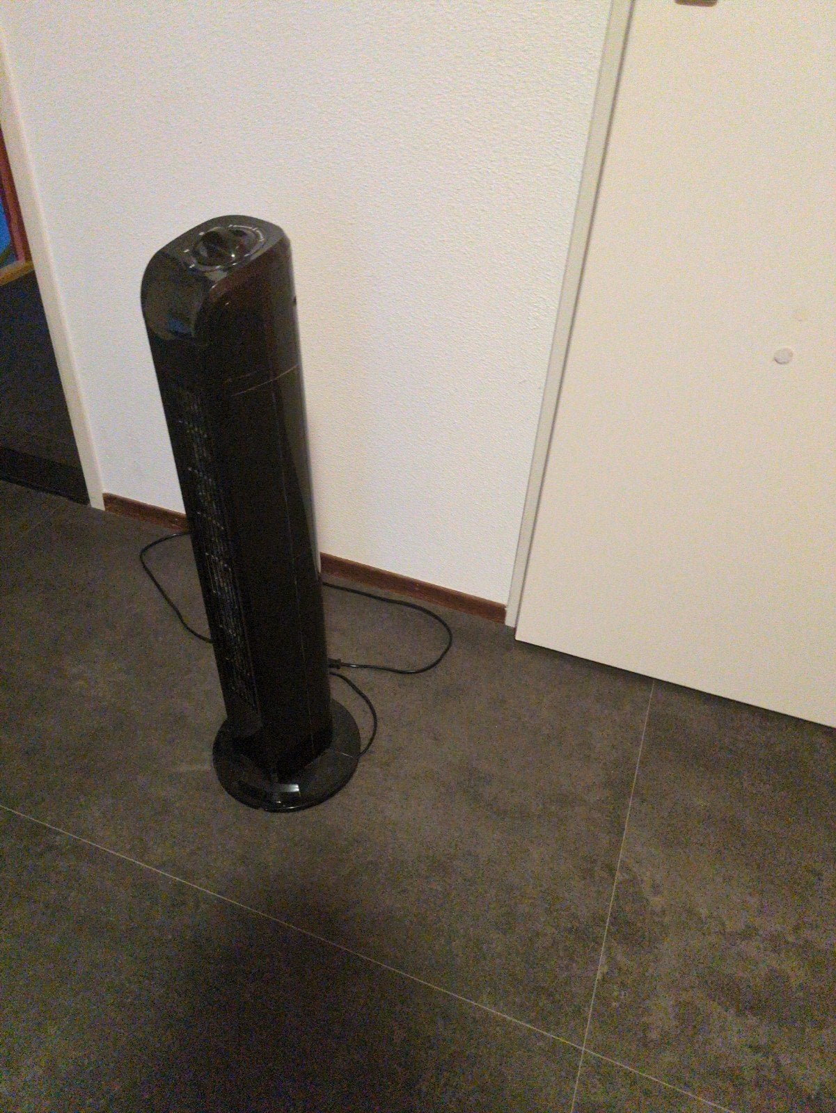 Zwarte torenventilator met 3 snelheden, Witgoed en Apparatuur, Ventilatoren, Ophalen of Verzenden, Gebruikt, Torenventilator