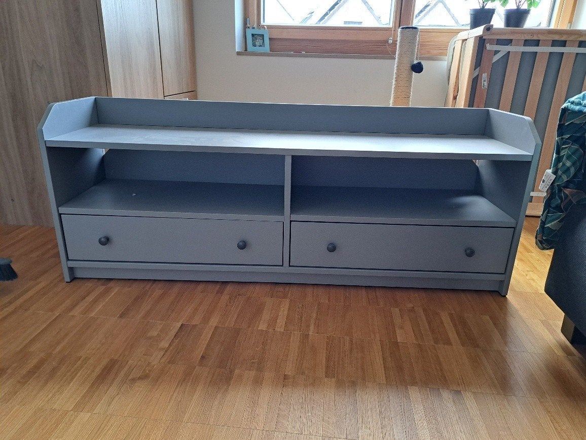 IKEA Hauga TV-meubel/opbergkast grijs, Ophalen, Gebruikt