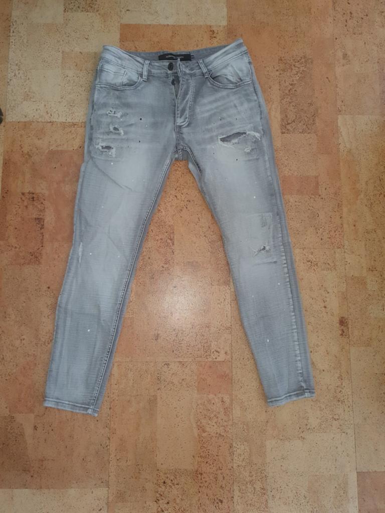 Alessandro Zavetti Milano spijkerbroek mt 30, Ophalen of Verzenden, Grijs, Gedragen, Alessandro Zavetti