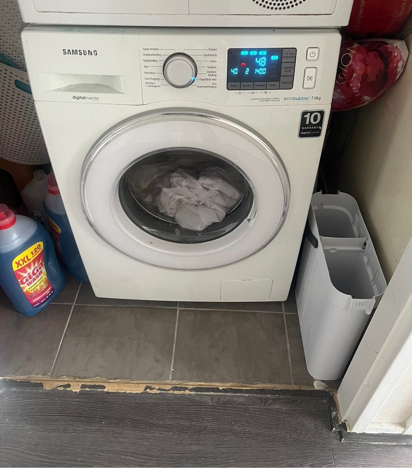 Wasmachine, Ophalen of Verzenden, Zo goed als nieuw, 1200 tot 1600 toeren, 85 tot 90 cm