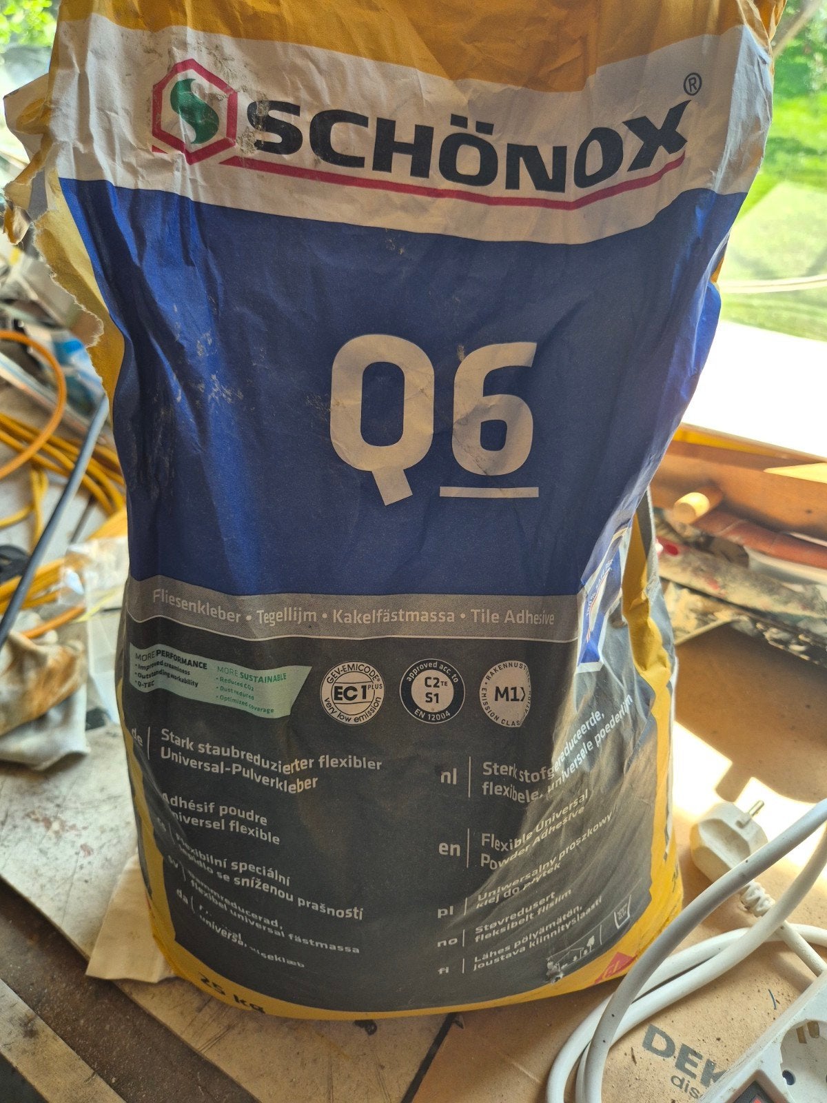 Schönox tegellijm, Ophalen, Overige typen