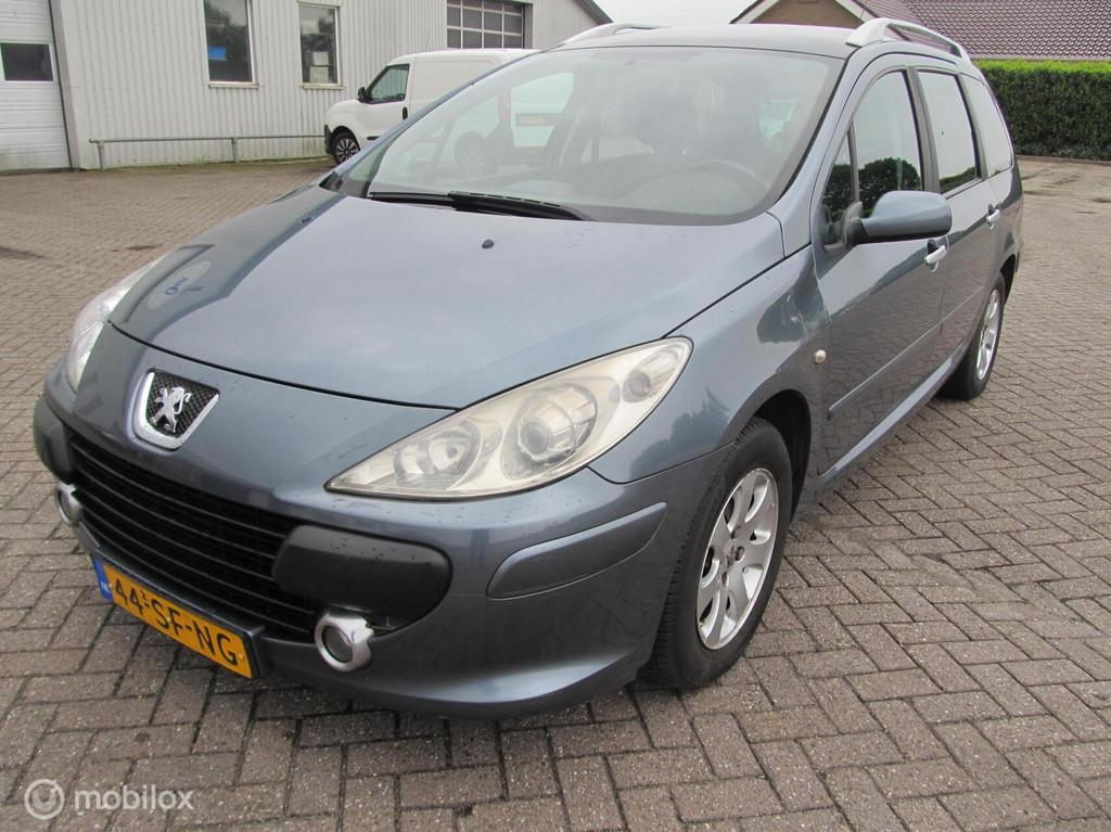 Peugeot 307 SW 1.6-16V, 256711 KM ,perfect rijdende auto !, Gebruikt, Zwart, 4 cilinders, 7 stoelen
