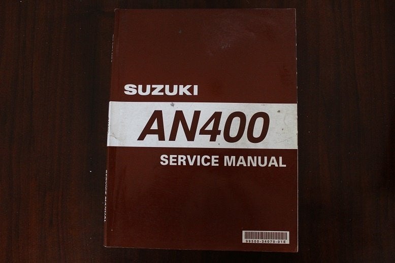 Suzuki AN400 1999 scooter service manual AN 400 X, Ophalen of Verzenden, Suzuki