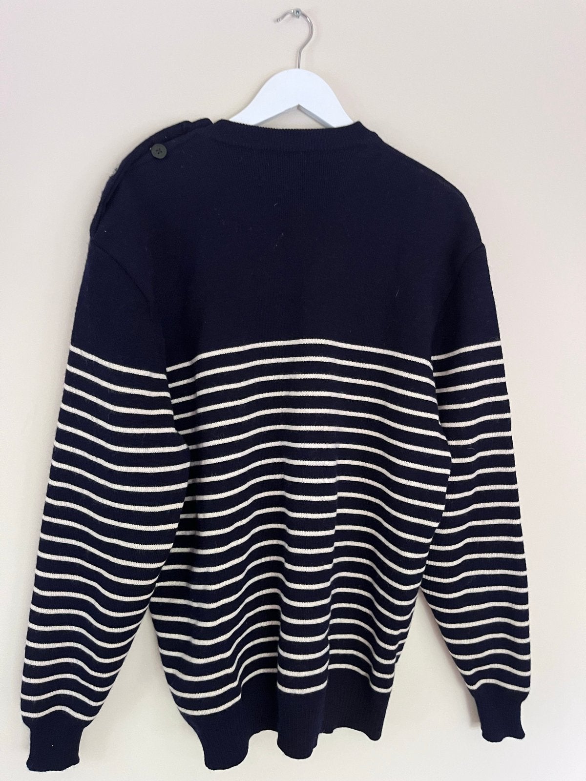Saint James Bretonse trui van zuiverwol - Maat XL, Kleding | Heren, Verzenden, Gedragen, Maat 56/58 (XL), Blauw