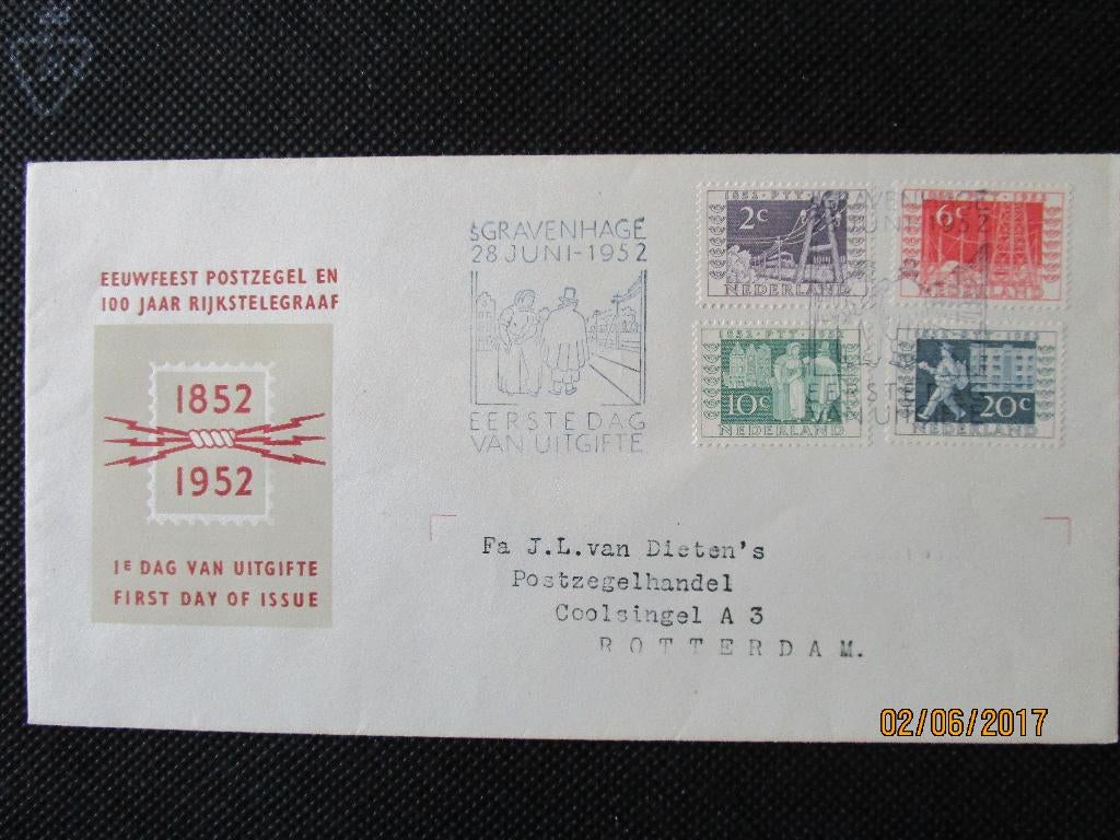 fdc e 10    open klep 16,-e, Verzenden, Nederland