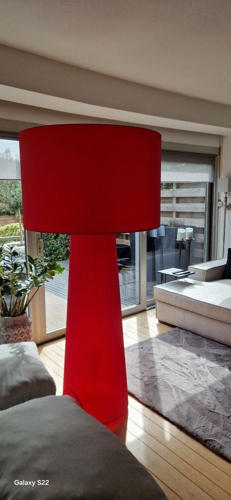 Marcel Wanders Cappellini Big Shadow Vloerlamp Rood, Textiel, Design, Modern, Zo goed als nieuw, 150 tot 200 cm