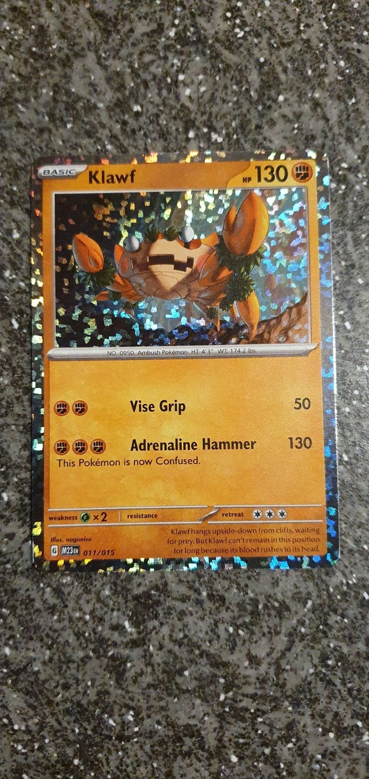 Klawf 011/015 McDonald's Match & Battle Holo Pokémon Kaart, Ophalen of Verzenden, Zo goed als nieuw, Losse kaart, Foil