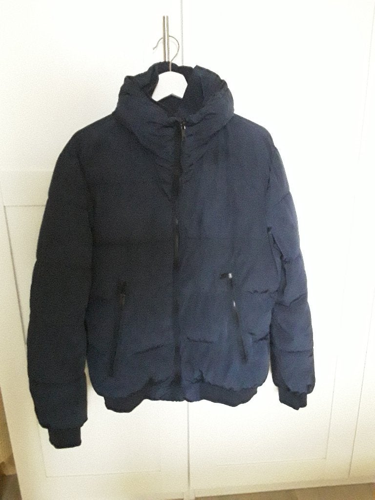 Donkerblauwe winterjas van Zara, Ophalen, Maat 52/54 (L), Blauw, Zo goed als nieuw
