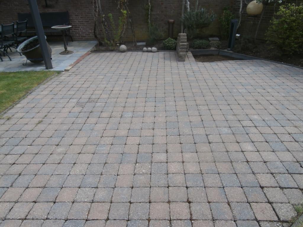 Gratis gebruikte cobblestones 15x15x6cm. 25m2, Tuin en Terras, Ophalen, Gebruikt, Klinkers, 10 m² of meer