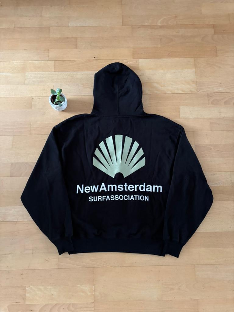 New Amsterdam Surf Association Hoodie Backprint Zwart S, Ophalen of Verzenden, Zo goed als nieuw, Zwart