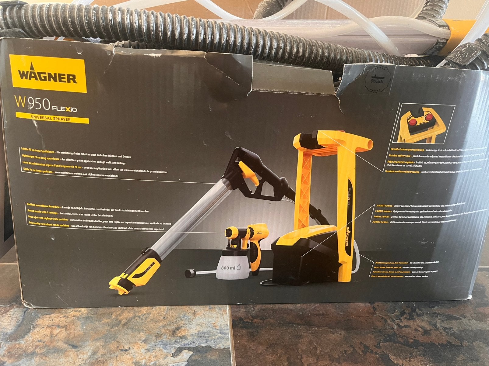 Wagner W950 Flexio universal sprayer, Doe-het-zelf en Verbouw, Schildersmaterialen, Ophalen, Zo goed als nieuw, Verfspuit of Verfpomp