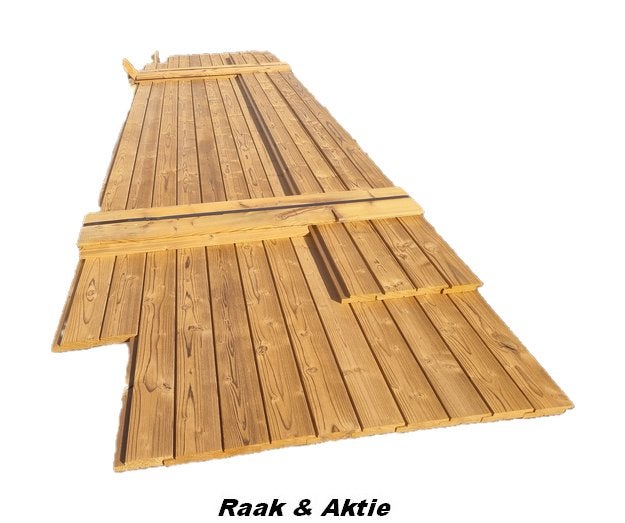 4.05 m2 rabat hout- channelsiding - Thermowood - nr: tp110, Ophalen, Nieuw, 250 cm of meer, Planken