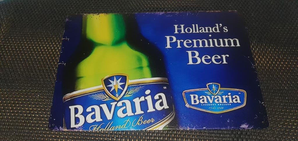 Bavaria Holland's Premium Beer wandbord 30x20 cm, Ophalen of Verzenden, Nieuw