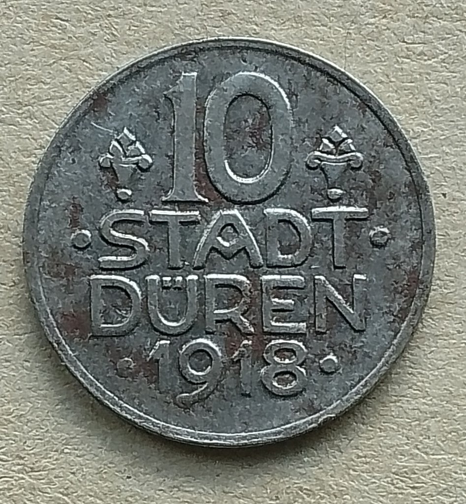 Duitsland, Düren 10 pfennig 1918. Noodgeld., Ophalen of Verzenden, Duitsland, Losse munt