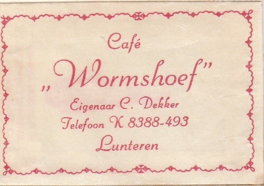 Wormshoef Lunteren - C Dekker, Ophalen of Verzenden