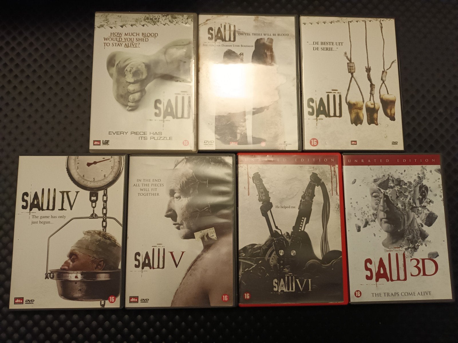 Dvd Saw 1-7, Vanaf 16 jaar, Ophalen of Verzenden, Zo goed als nieuw