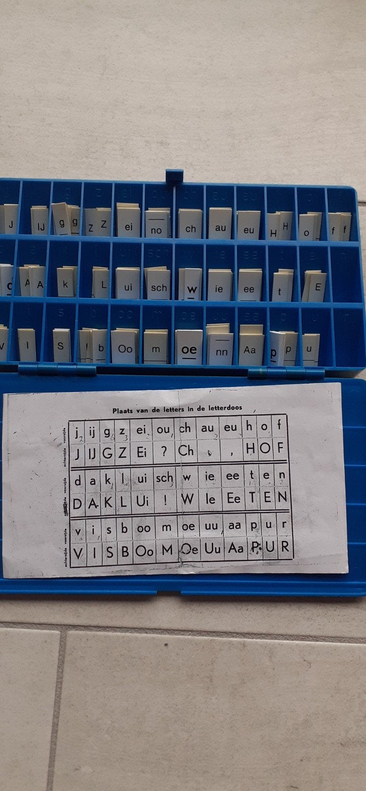 Veilig Leren Lezen letterdoosje met letters, Ophalen of Verzenden, Gebruikt, Taal en Lezen
