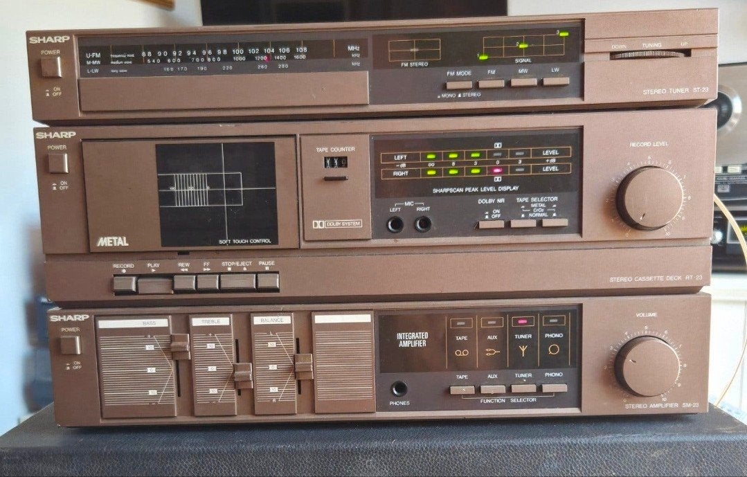 Sharp SM-23 / RT-23 / ST-23 Audio Set | Vintage Midi, Audio, Tv en Foto, Gebruikt, Cassettedeck, Sharp, Losse componenten