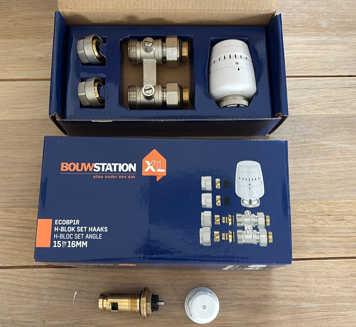Aansluitset 2x radiator H blok haaks 15mm, Minder dan 30 cm, Radiator, Nieuw, Minder dan 60 cm