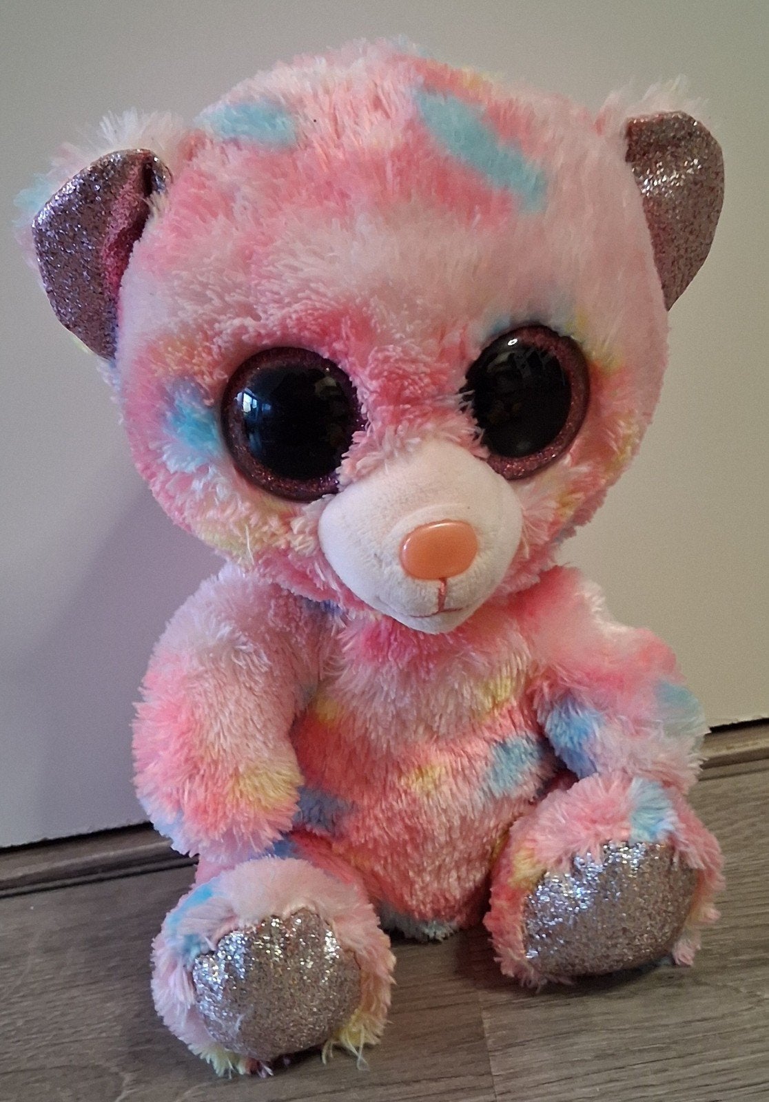 Ty Beanie Boo Beertje Franky - 24 cm medium knuffel, Beer, Ophalen of Verzenden, Middelgroot (20 tot 80 cm), Meerkleurig