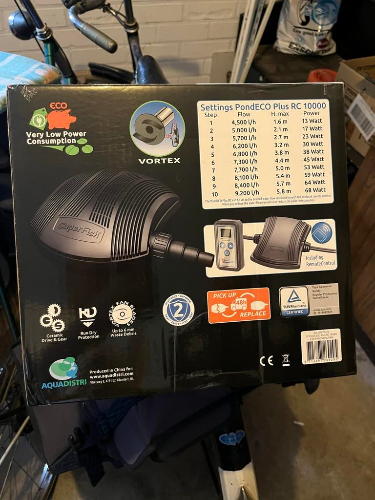SuperFish PondECO Plus RC 10000 Vijverpomp met Afstandsbedie, Ophalen, Gebruikt