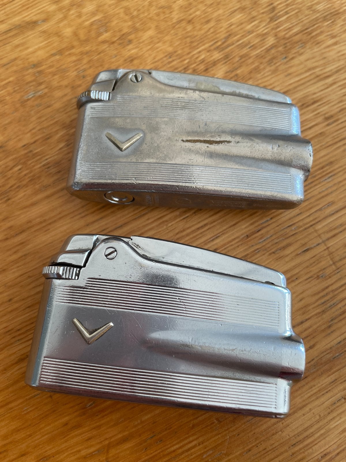 Vintage Ronson aanstekers (2 stuks), Ophalen of Verzenden, Gebruikt, Aansteker