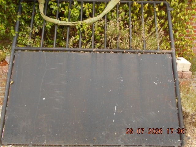 Poort staal te koop, Tuin en Terras, Tuinpoorten, Ophalen, Gebruikt, 150 tot 200 cm, IJzer