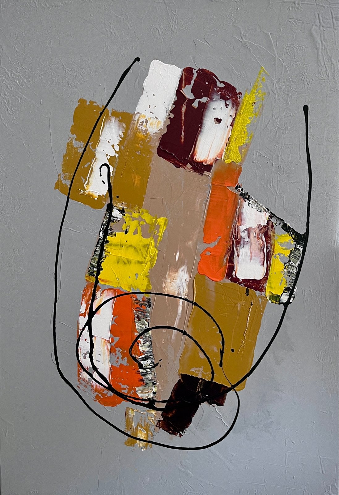 Abstract Schilderij - Kleurrijk en Modern (120x70cm), Ophalen of Verzenden