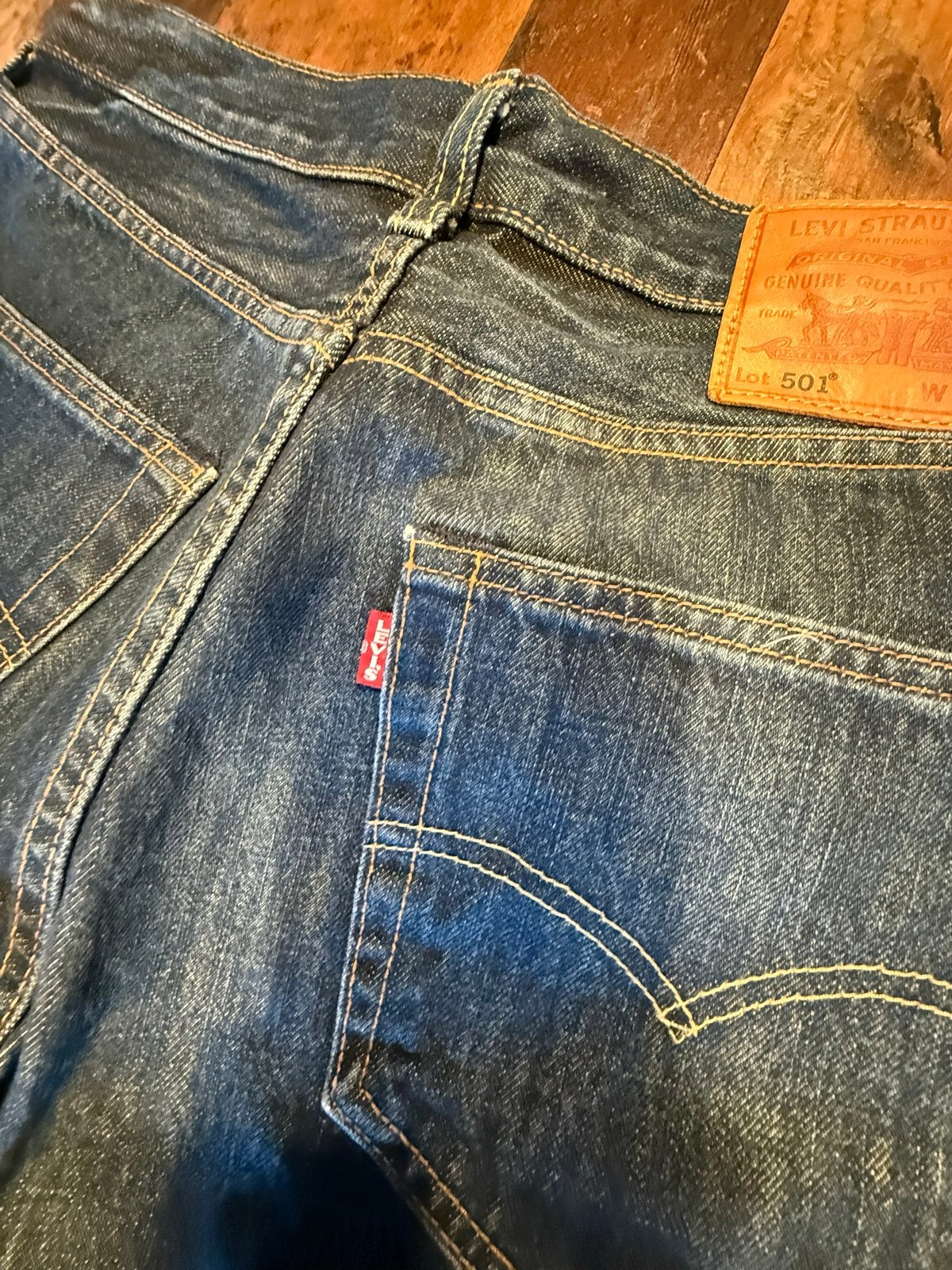 Levi's 501 spijkerbroek shorts W31, Verzenden, Gedragen, Blauw, W32 (confectie 46) of kleiner