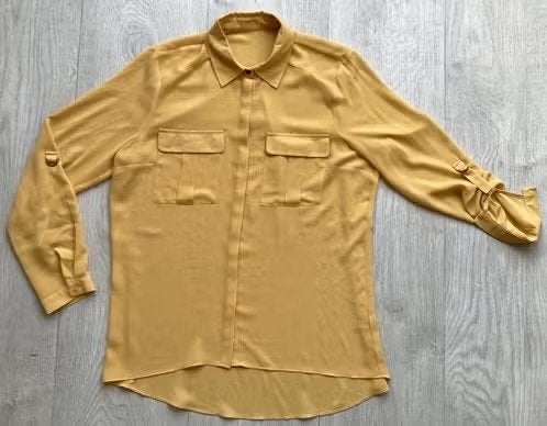 gele blouse maat L met lange mouwen, Ophalen of Verzenden, Zo goed als nieuw, Maat 42/44 (L), Geel