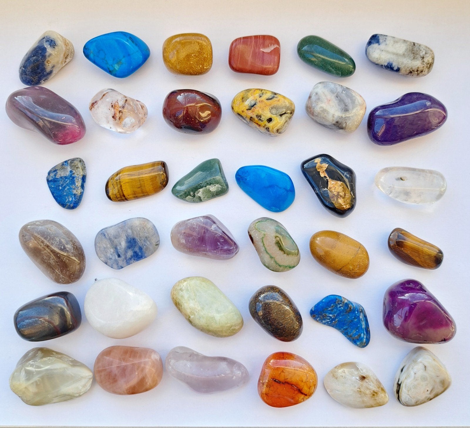 Gepolijste edelstenen / mineralen verzameling edelsteen, Ophalen of Verzenden