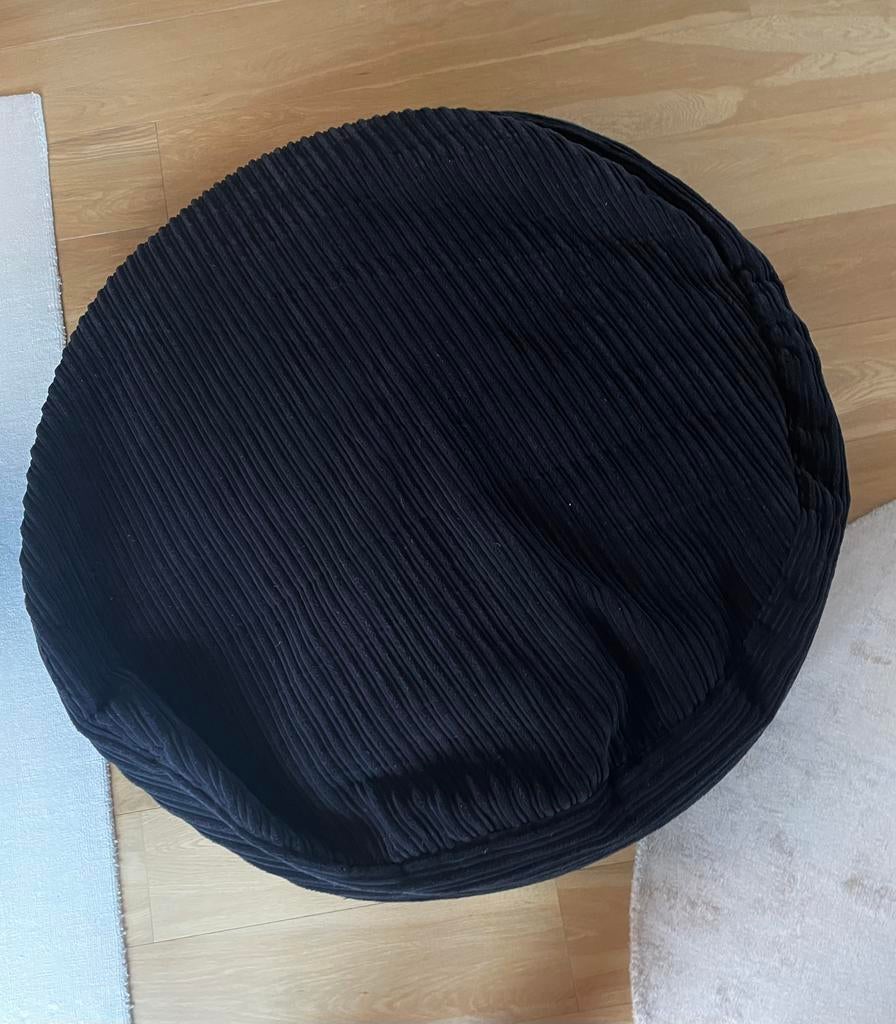 Lounge Pug beanbag black, Huis en Inrichting, Ophalen, Rond, 100 tot 125 cm, Zo goed als nieuw