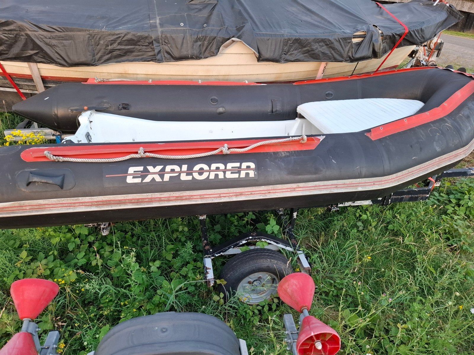 Bombard explorer rib rubberboot met trailer, Watersport en Boten, Kano's, Ophalen, Gebruikt, Overige typen