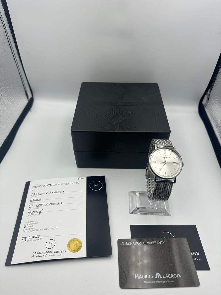 Maurice Lacroix Eliros 2025 EL1087 SS002 112 Nieuw Full Set, Overige merken, Leer, Polshorloge, Nieuw