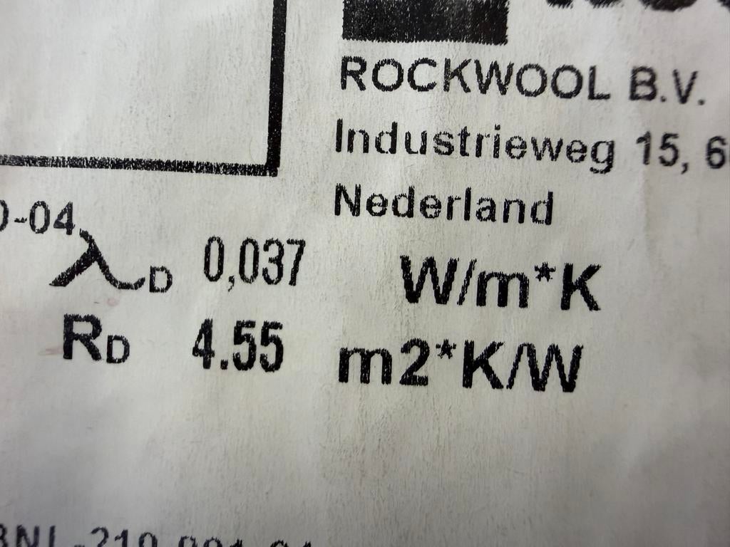 Rockwool Steenwol Isolatieplaten - 170mm dik, Doe-het-zelf en Verbouw, Isolatie en Afdichting, Nieuw, Vloerisolatie, Steenwol